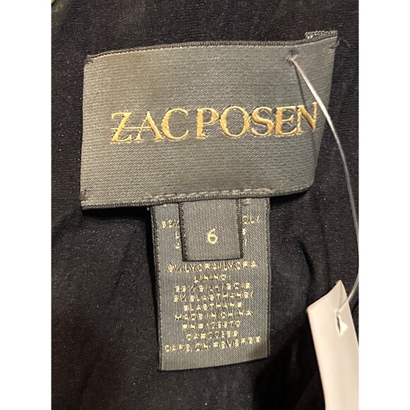 Zac Posen Black Sleeveless Dress With Cutout Lace Detail Size 6 - Picture 10 of 13